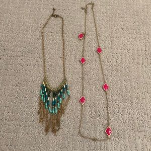 2 long necklaces